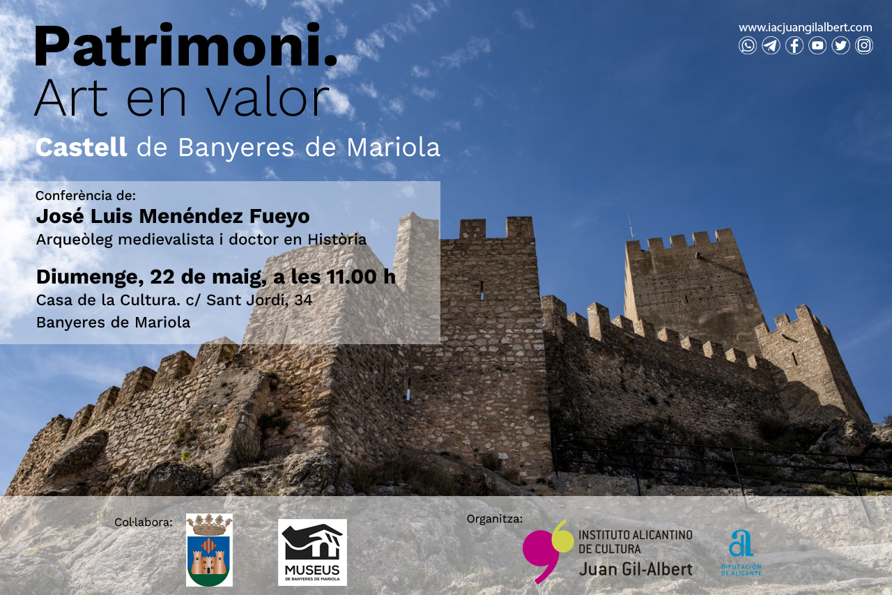El Instituto Gil-Albert pone en valor el patrimonio de Banyeres de Mariola con una charla sobre su castillo