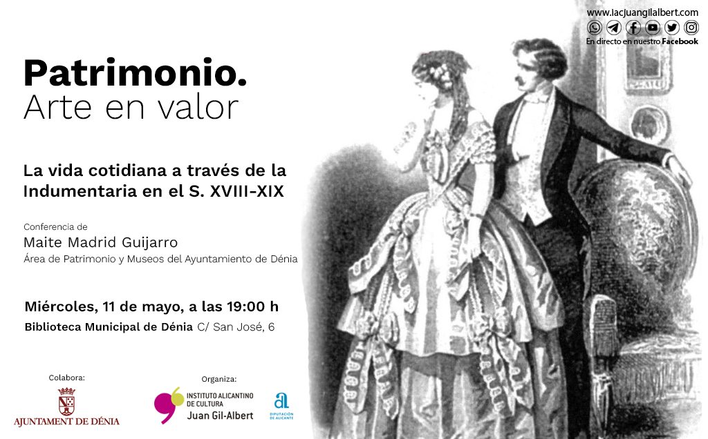 El Instituto Juan Gil-Albert organiza una charla sobre indumentaria del siglo XVIII al XIX en la Marina Alta