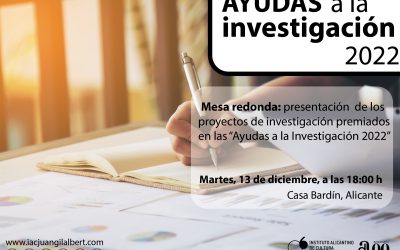 L’Institut Gil-Albert presenta els projectes d’Ajudes a la Investigació dotats amb 8.000 euros cadascun